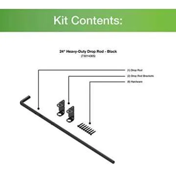 24" Heavy-Duty Drop Rod for Gates - Sturdy & Durable