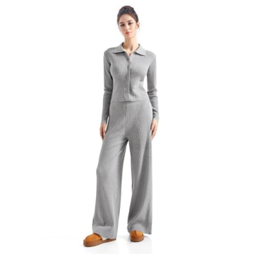 Comfortable Ribbed Lounge Set - SUUKSESS Women