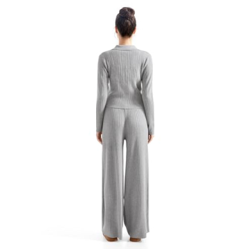 Comfortable Ribbed Lounge Set - SUUKSESS Women