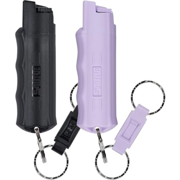 SABRE Pepper Spray - Maximum Police Strength OC Spray with Quick Release Keychain for Easy Carry and...