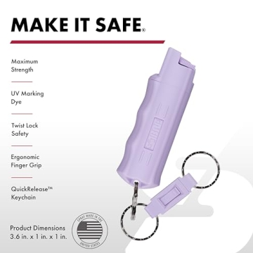 SABRE Pepper Spray with Quick Release Keychain for Safety