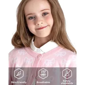 BOBOYOYO 100% Cotton Girls Cardigan Cute & Cozy