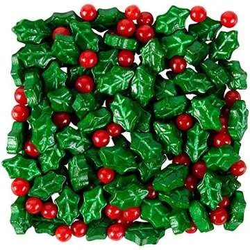 Christmas Holly Sprinkles Mix for Holiday Baking