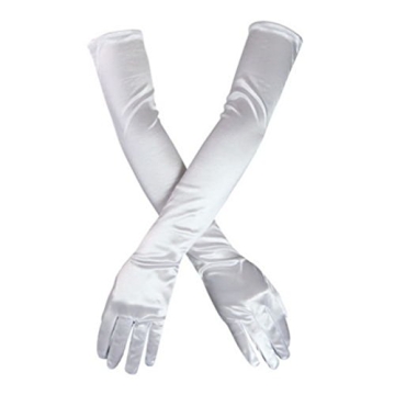DreamHigh Long Satin Gloves for Elegant Occasions
