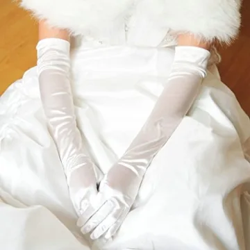 DreamHigh Long Satin Gloves for Elegant Occasions