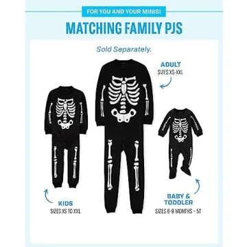 Family Matching Halloween Skeleton Pajamas for Kids