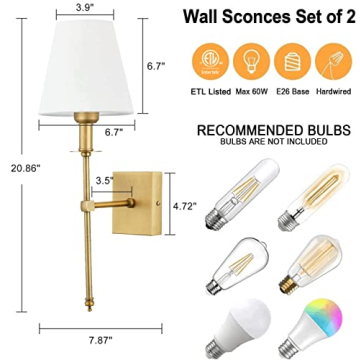 Elegant Brushed Brass Wall Sconces for Stylish Homes