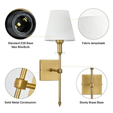 Elegant Brushed Brass Wall Sconces for Stylish Homes