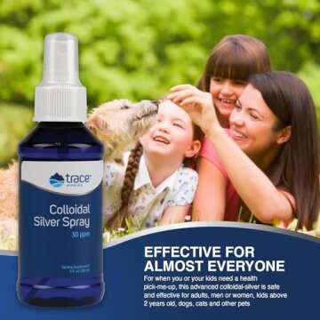 Trace Minerals Colloidal Silver Spray - Daily Mineral Supplement to Aid Effective Absorption - Suppo...