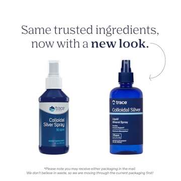 Trace Minerals Colloidal Silver Spray - Daily Mineral Supplement to Aid Effective Absorption - Supports Immune, Skeletal & Sleep Health - Super Oxygenated Supplement - 4 fl oz (About 118 Servings)