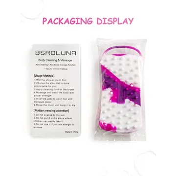 BSROLUNA Silicone Exfoliating Body Scrubber for Ultimate Clean