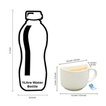 ExclusiveLane Unique Half Ceramic Tea Cups Set for Tea (White, 130 ML, Microwave & Dishwasher Safe) - Coffee Mugs Set of 2 Coffee Cups Housewarming Gift