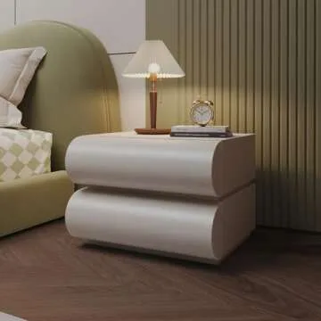 Elegant HIMAmonkey Nightstand with 2 Drawers Ready to Use