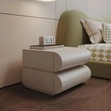 Elegant HIMAmonkey Nightstand with 2 Drawers Ready to Use