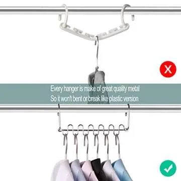 Meetu Magic Cloth Hanger Space Saving Jewelry & Closet Organizer
