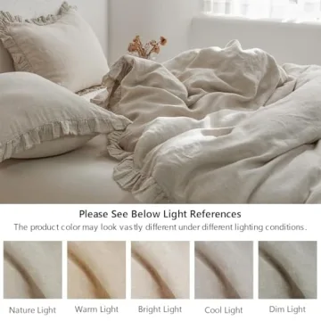 Simple&Opulence 100% Linen Duvet Cover Set, Queen Size