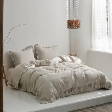 Simple&Opulence 100% Linen Duvet Cover Set, Queen Size