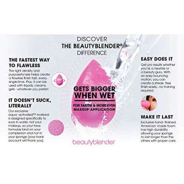 BEAUTYBLENDER Pro Kit with Pro Makeup Sponge and Pro Solid Blendercleanser. Vegan, Cruelty Free and Made in the USA