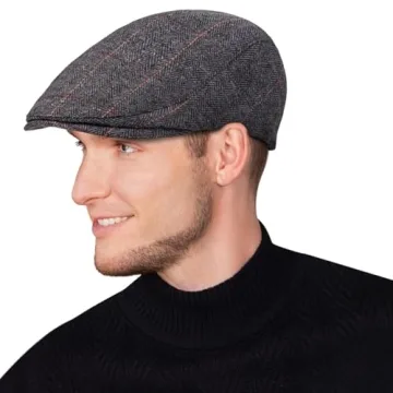 Affordable Vintage Herringbone Newsboy Caps for Men