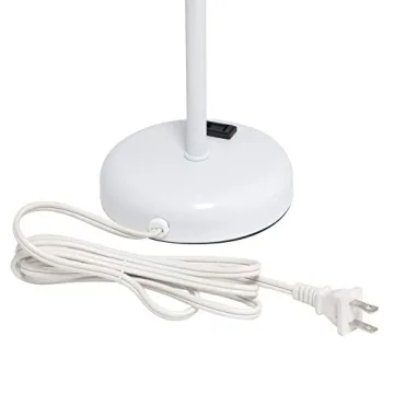 Simple Designs LT2024-WOW Lamp with Charging Outlet and Shade