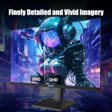InnoView 27 Inch 2K 240Hz 2560 * 1440p 1ms Gaming Monitor Height Adjustable 99% sRGB FreeSync HDR10 Eyes Care Computer PC Gamer Monitor with 3W*2 Speakers Built in DP HDMI for Game