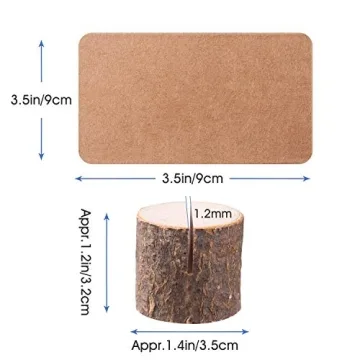 Toncoo Rustic Wood Place Card Holders for Table Decor