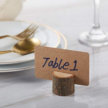 Toncoo Rustic Wood Place Card Holders for Table Decor