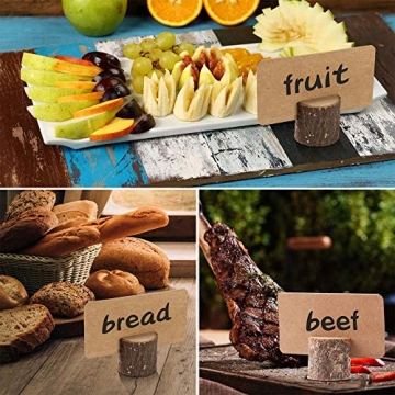 Toncoo Rustic Wood Place Card Holders for Table Decor