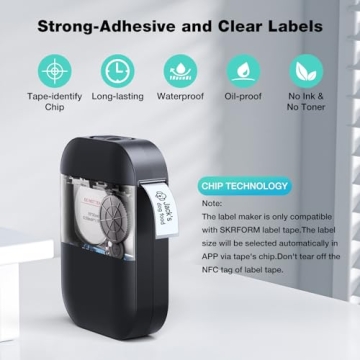 SKRFORM Smart Bluetooth Label Maker for Hassle-Free Organization