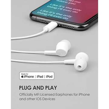 PALOVUE Lightning Headphones Earphones Earbuds Compatible iPhone 14 13 12 11 Pro Max iPhone X XS Max...