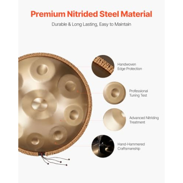 VEVOR Handpan Drum - Ethereal 22" D Minor Instrument