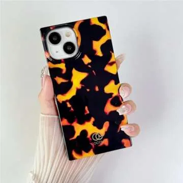 Cocomii - Rectangle Case Compatible with iPhone 13 - Animal Print, Fashionable Pattern, Glossy, Women Girls Men, Protective Phone Case for iPhone 13 6.1 inch, Tortoise