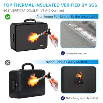 ENGPOW 5200℉ Fireproof File Organizer Bag with 13 Pocket Accordion File Folder,Document Organizer ...