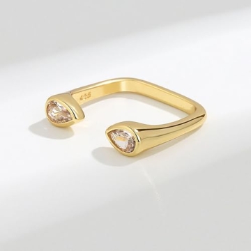 WPPHXY 14K Gold Filled Stacking Rings for Women - Elegance Unleashed
