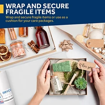 Bryco Goods 18”x1200” (100’) White Wrapping Paper – Kraft Paper Roll for Painting, Drawing, Banner, Bulletin Board, Easel Use, Floor Covering, Packaging, Shipping, Arts & Crafts – Made in USA