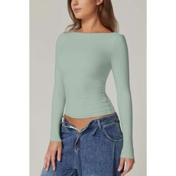 Stylish QINSEN Slim Fit Tops for Every Occasion