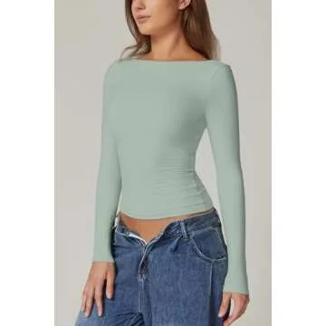 Stylish QINSEN Slim Fit Tops for Every Occasion