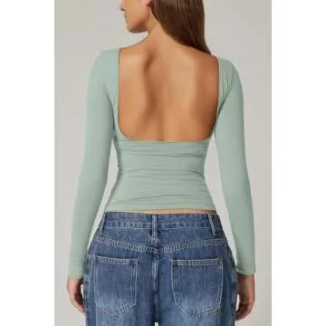 Stylish QINSEN Slim Fit Tops for Every Occasion