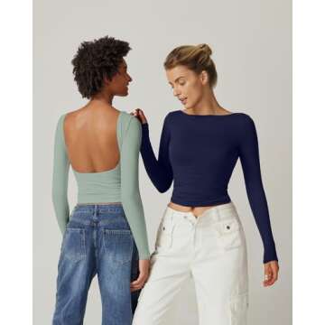 Stylish QINSEN Slim Fit Tops for Every Occasion