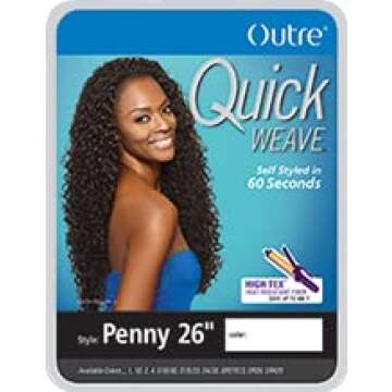 Outre PENNY 26" (1 Jet Black) -Synthetic Quick Weave Half Wig
