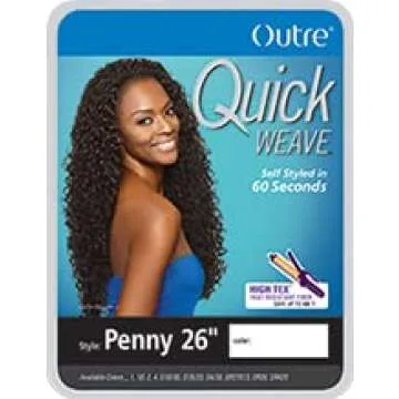 Outre PENNY 26" (1 Jet Black) -Synthetic Quick Weave Half Wig