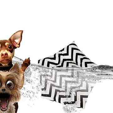 Pet Teepee Tent for Dogs Puppy Cat Bed White Canvas Dog Cute House Pet Teepee with Cushion 24inch Indoor Outdoor (White&Black Medium)