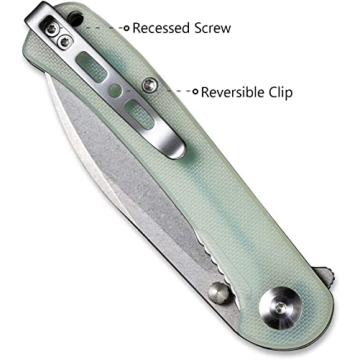 SENCUT Scepter Pocket Knife with Reversible Clip for EDC