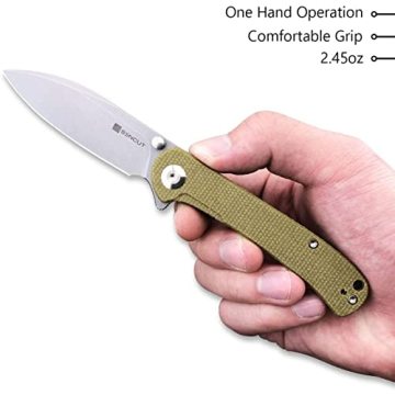 SENCUT Scepter Pocket Knife with Reversible Clip for EDC