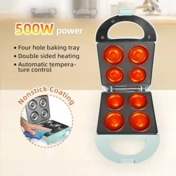 Aoruru Mini Donut Maker Creates 4 Kids Donuts Quickly