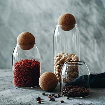 Shop MOLFUJ Stylish 550ML Storage Canister with Cork Lid