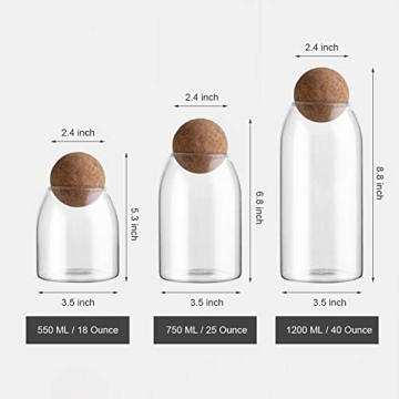 Shop MOLFUJ Stylish 550ML Storage Canister with Cork Lid