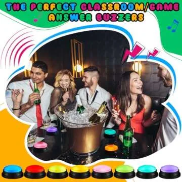 Colorful Recordable Answer Buzzers for Classroom Games