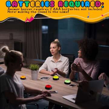 Colorful Recordable Answer Buzzers for Classroom Games