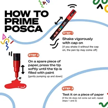 Posca Paint Markers Set of 12 with Fine Tips for Artists
